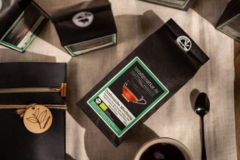 Bio Assam Tee aus Indien frisch verpackt für Zuhause